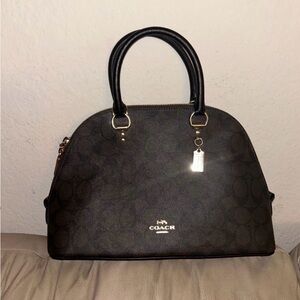 Coach Black and Brown Signature Satchel